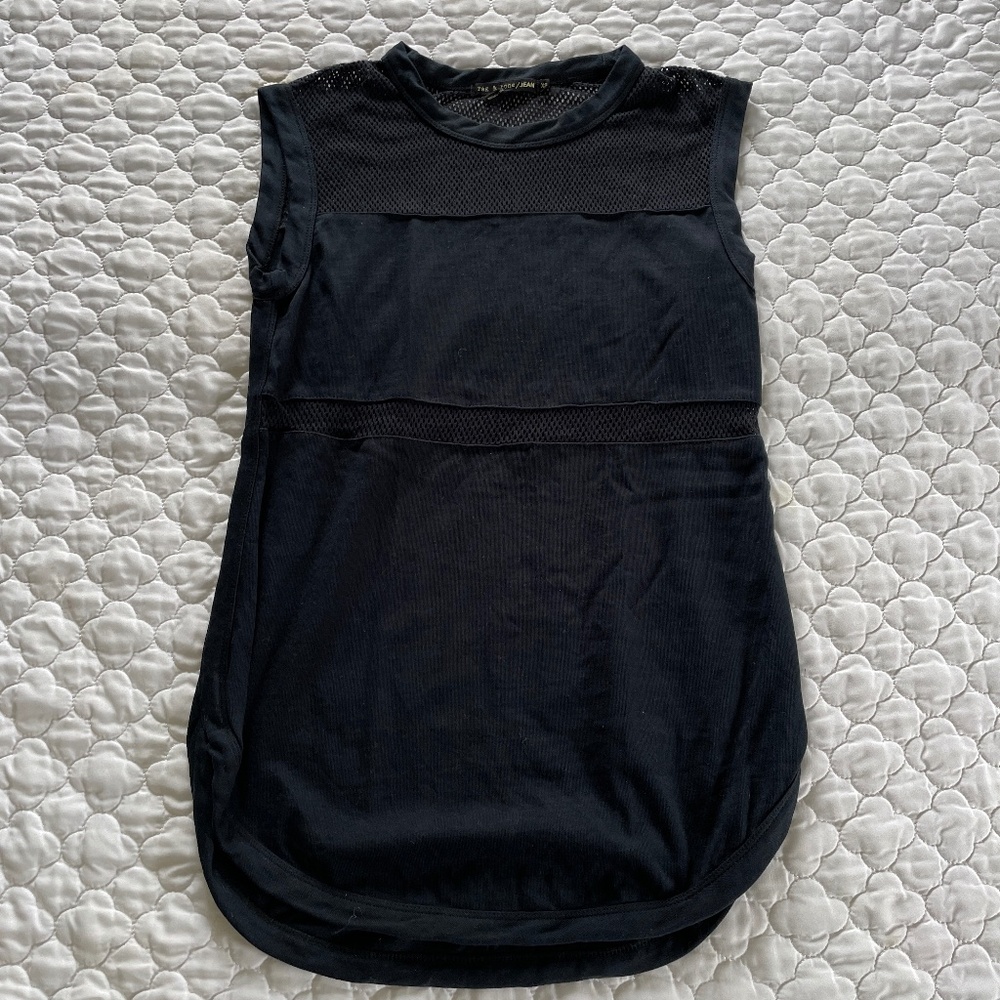 rag & bone Marlo Mesh Inset Sleeveless Top Size XS